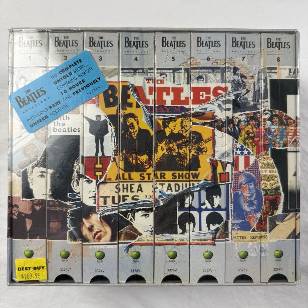 NEW Beatles Anthology VHS Box Set 1996 Apple Capitol Factory Sealed 8 Tapes